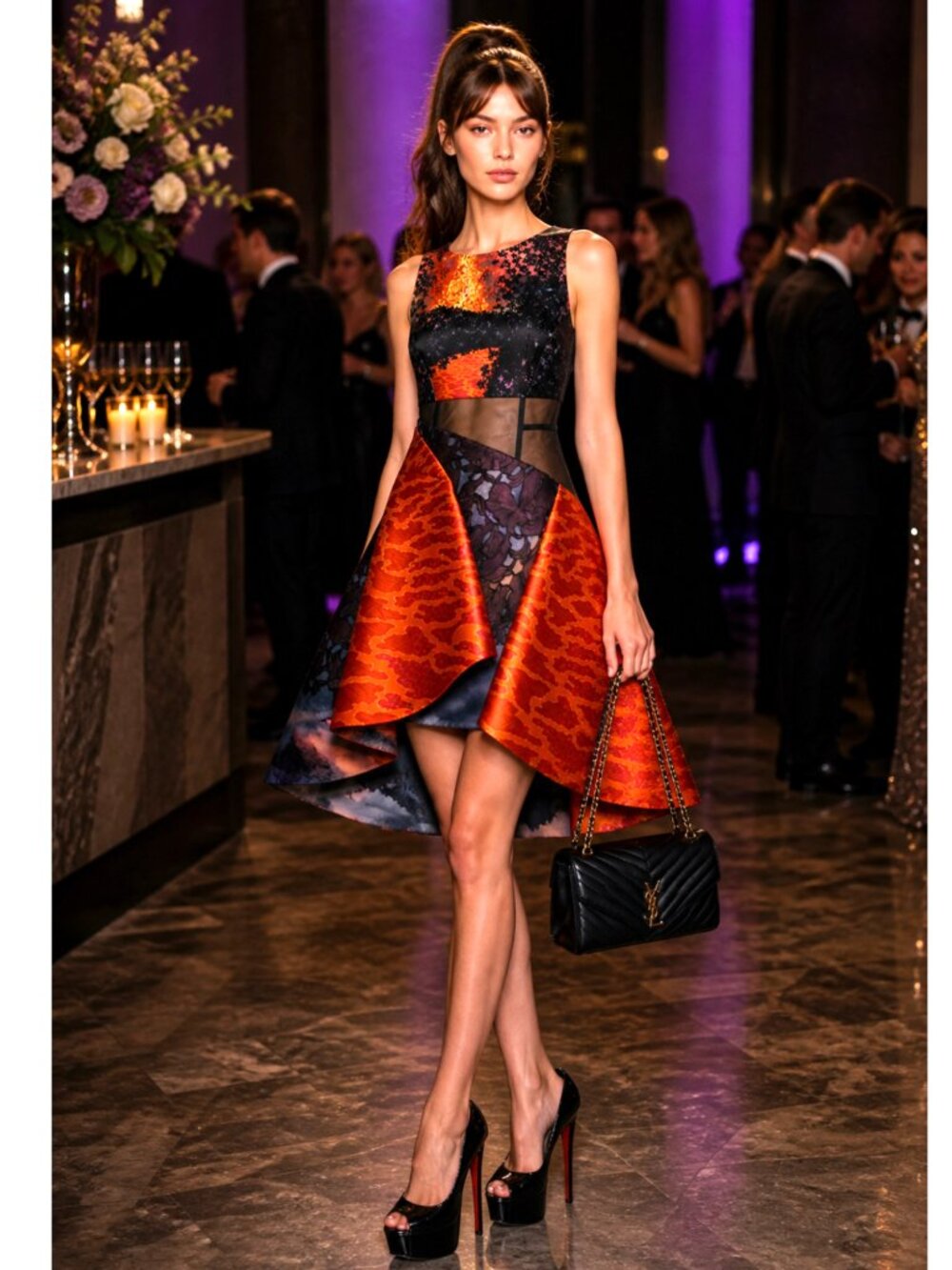 PETER PILOTTO VOLCANO RUNWAY DRESS SIZE M NEW